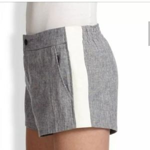 Rag & Bone Nesi LINED NEW YORK LAMBSKIN Side-stripe Shorts SIZE 8 MEDIUM NWOT
